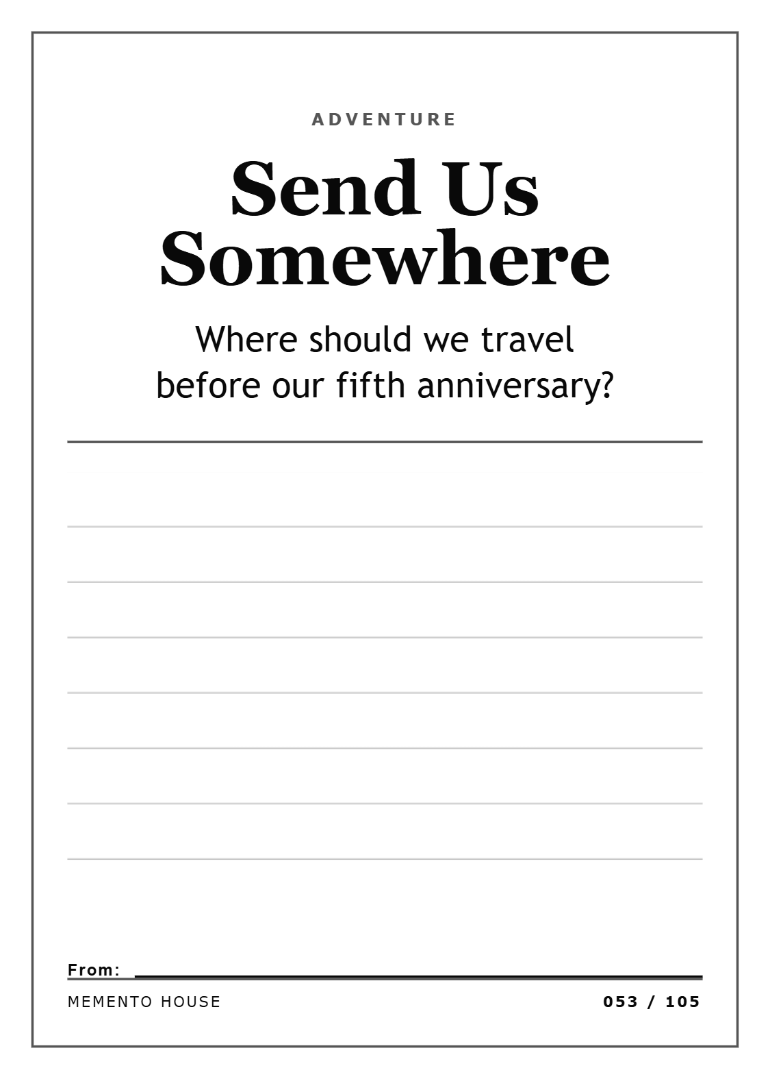 Adventure guest prompt card